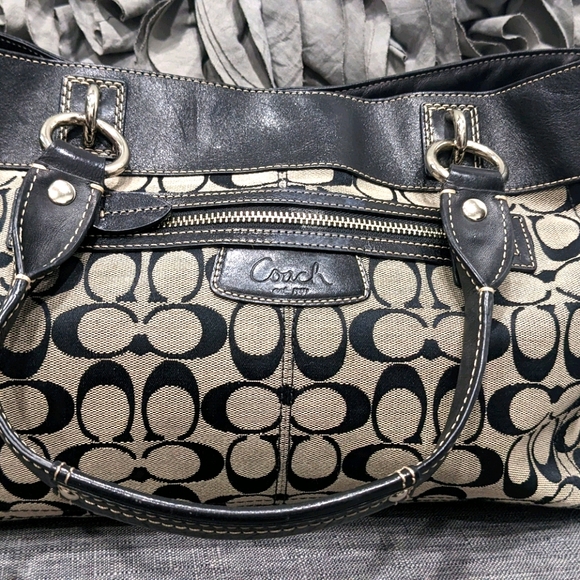 Coach Handbag with Leather - Picture 1 of 5
